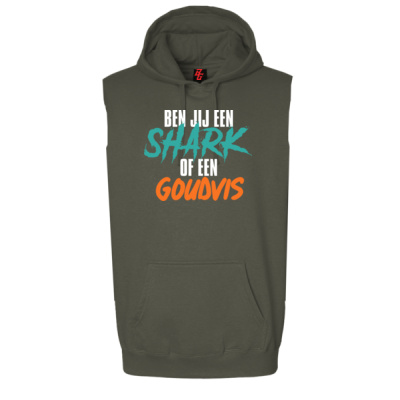 Shark of goudvis mouwloze hoodie Thumbnail